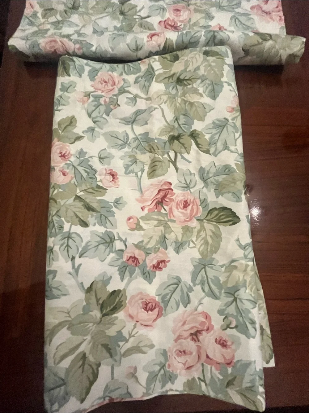 Floral Rose Print valances  Panel in Soft Pastels (2)